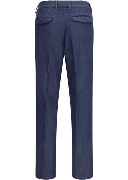 Pantaloni casual Cruna Tailored-cut Trousers BLU Barbati (BM 19753571) 2
