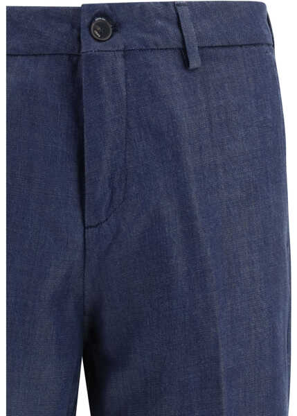 Pantaloni casual Cruna Tailored-cut Trousers BLU Barbati (BM 19753571) 3