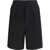 LANEUS Viscose and linen Bermuda Shorts NERO/BLACK