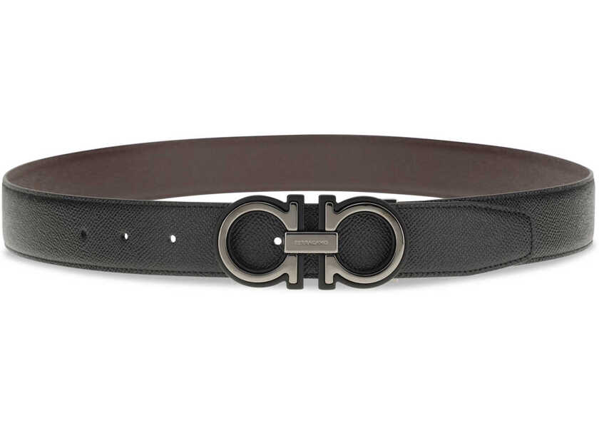 Curele Ferragamo Reversible and adjustable Gancini Belt NERO Barbati (BM 19753592) 2