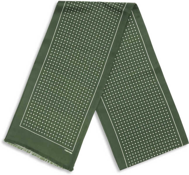 Esarfe Tom Ford Polka dot Scarf GREEN WOOD Barbati (BM 19753604) 2