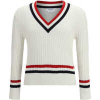 Pulovere casual Intarsia cable-knit V-neck Sweater Barbati