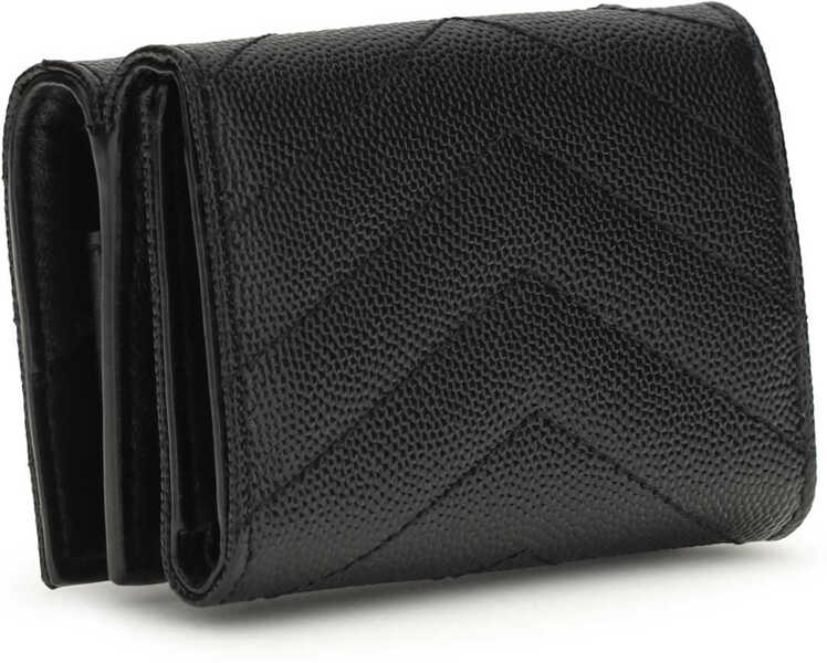 Portofele Saint Laurent Cassandre trifold Wallet BLACK Femei (BM 19753619) 2