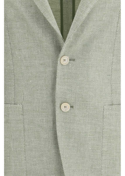 Sacouri Tagliatore Cotton and linen Blazer VERDE Barbati (BM 19753658) 3