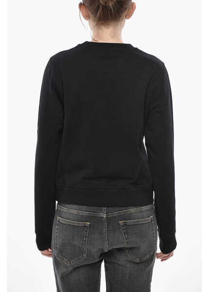 Bluze de trening Diesel Brushed Cotton Crewneck Sweatshirt F-Reggy-Blin With Logo Em Black Femei (BM 19753772) 2