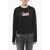 Diesel Brushed Cotton Crewneck Sweatshirt F-Reggy-Blin With Logo Em Black