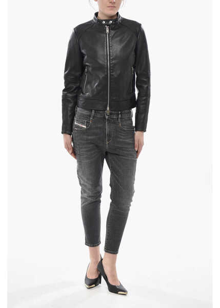 Geci de piele Diesel Leather Jacket L-Suza-R Black Femei (BM 19753781) 4