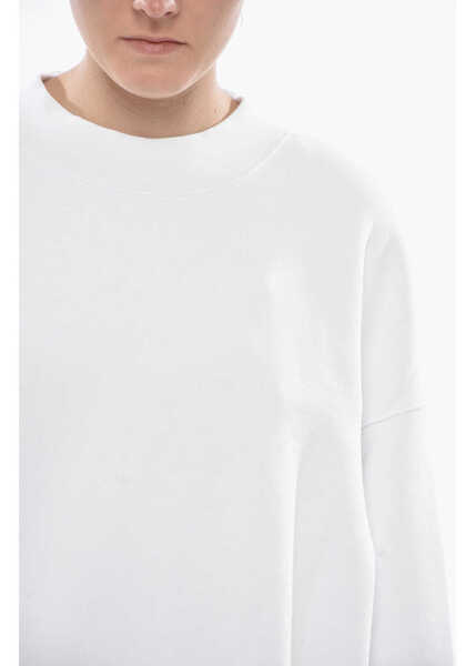 Bluze de trening Palm Angels Brushed Cotton Crewneck Sweatshirt Classic Logo White Femei (BM 19753790) 3