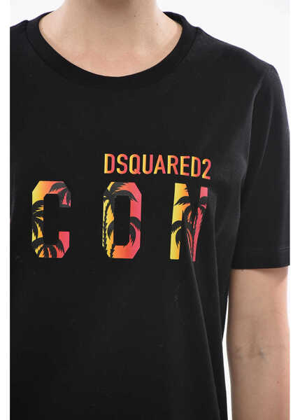 Rochii scurte DSQUARED2 Short-Sleeve Tee Dress Icon Sunset Black Femei (BM 19753814) 3