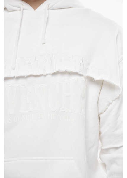Bluze de trening Givenchy Hoodie Sweatshirt College In Double Fabric With Embroidery White Barbati (BM 19753823) 3
