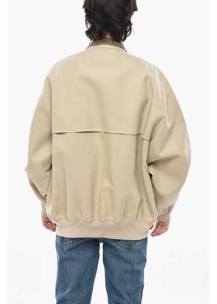 Bomber jacket Givenchy Cotton-Blend Bomber With Check Details Beige Barbati (BM 19753829) 2
