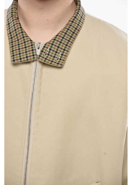 Bomber jacket Givenchy Cotton-Blend Bomber With Check Details Beige Barbati (BM 19753829) 3