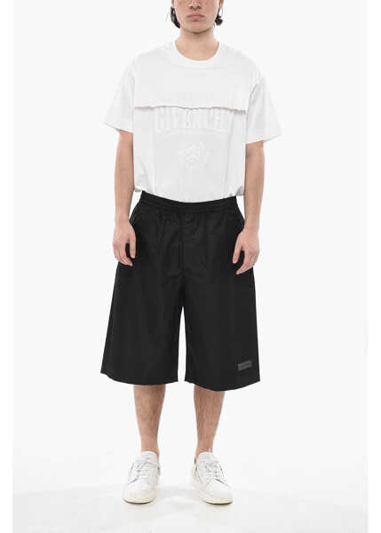 Pantaloni scurti Givenchy Nylon Shorts With Elastic Waist And Drawstring Black Barbati (BM 19753832) 4