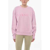 Bluze de trening Brushed Cotton Crewneck Sweatshirt With Front Logo Femei