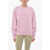 Givenchy Brushed Cotton Crewneck Sweatshirt With Front Logo Pink