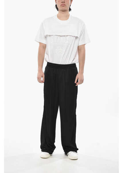 Pantaloni casual Givenchy Straight-Fit Stretch-Viscose Trousers With Elastic Waist Black Barbati (BM 19753841) 4