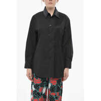 Camasi casual Mm6 Poplin Shirt With Satin Inserts Femei