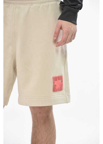 Pantaloni scurti Givenchy Brushed Cotton Shorts With Terry Logo Beige Barbati (BM 19753856) 3