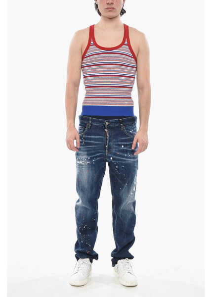 Tricouri DSQUARED2 Striped Knit Tank Top Multicolor Barbati (BM 19753859) 4