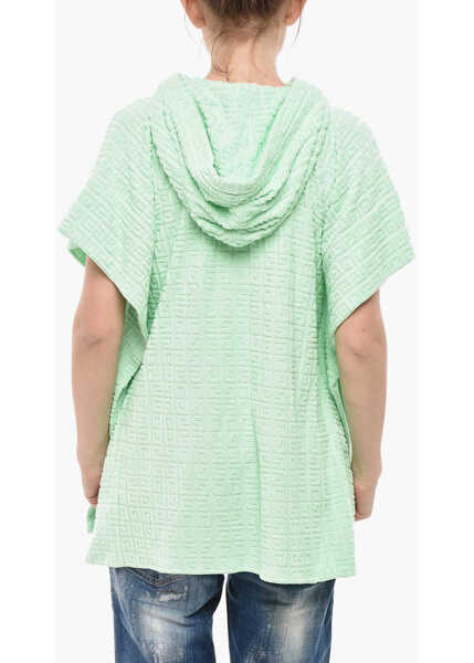 Bluze de trening Givenchy Terry Poncho-Fit Hoodie With Jacquard Monogram Pattern Green Femei (BM 19753865) 2