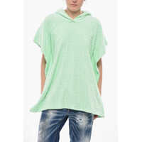 Bluze de trening Terry Poncho-Fit Hoodie With Jacquard Monogram Pattern Femei