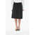 Givenchy Mixed Cotton Wrap Midi Skirt With Belt Black