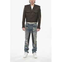 Sacouri elegante Givenchy pentru Barbati - Sacouri elegante Givenchy Wool Twill Cropped-Fit Double-Breasted Blazer Military Green Barbati (BM 19753883) - B-mall.ro