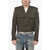 Givenchy Wool Twill Cropped-Fit Double-Breasted Blazer Military Green