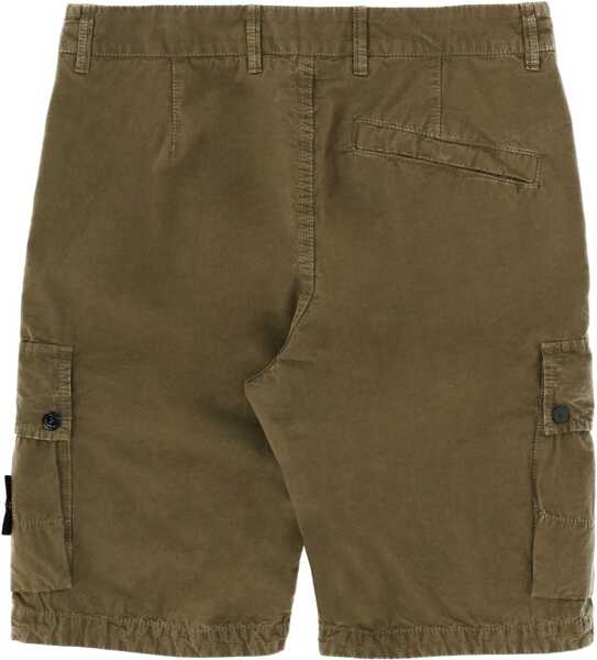 Pantaloni scurti Stone Island Cargo Shorts With Logo Patch MILITARY GREEN Barbati (BM 19753973) 2