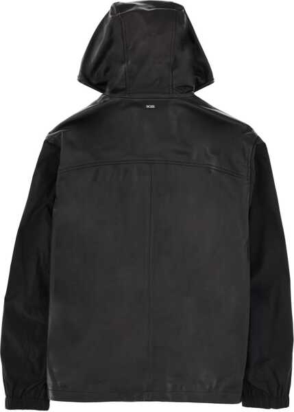 Jachete Hugo Boss Leather Blend Jacket BLACK Barbati (BM 19754027) 2