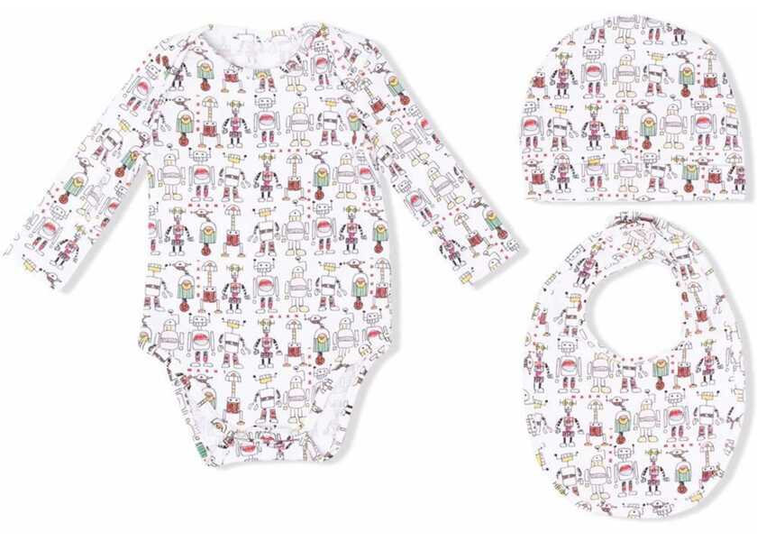 Caciuli Marni Body Beanie And Gag Set WHITE Baieti (BM 19754036) 4