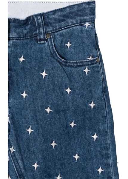 Blugi drepti Stella McCartney Stars Embro Pants BLUE Fete (BM 19754072) 3