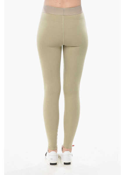 Colanti FEAR OF GOD Cotton Leggings With Logo Waistband Green Femei (BM 19754165) 2