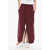 Maison Margiela Mm6 Cropped-Fit Cotton Joggers With Slits Red