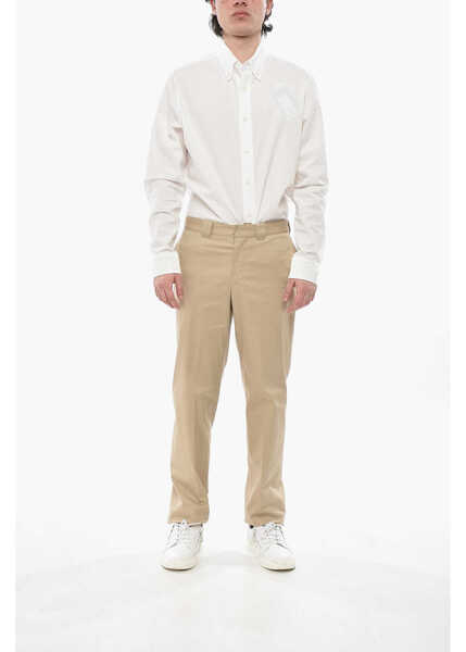 Pantaloni casual Givenchy Stretch Cotton Chino Trousers With Belt Loops Beige Barbati (BM 19754177) 4