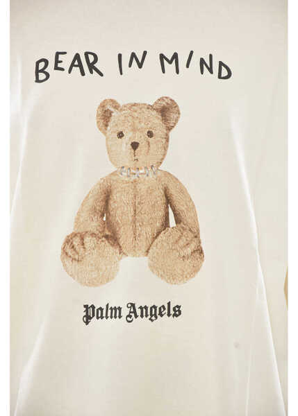 Tricouri Palm Angels Loose Fit T-Shirt Bear In Mind, Cotton With Print White Femei (BM 19754180) 3