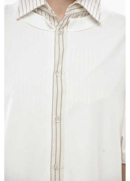 Tricouri Maison Margiela Mm1 Double-Fabric T-Shirt White Femei (BM 19754183) 3