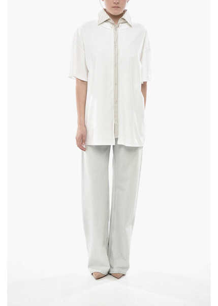 Tricouri Maison Margiela Mm1 Double-Fabric T-Shirt White Femei (BM 19754183) 4