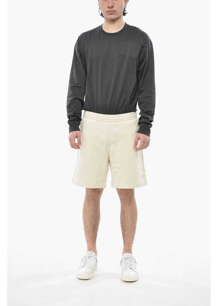 Pantaloni scurti Givenchy Brushed Cotton 3-Pocket Shorts With Embroidered Logo White Barbati (BM 19754189) 4