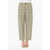 Marni Wool-Blend Cropped Fit Trousers With Checked Pattern Beige