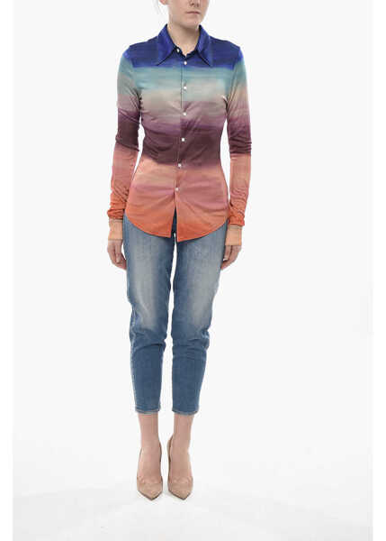 Camasi casual Marni Stretch Viscose Shirt With Degrade Pattern Multicolor Femei (BM 19754198) 4