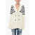 Givenchy Cotton-Blend Double-Breasted Cardigan With Stripe Detail White