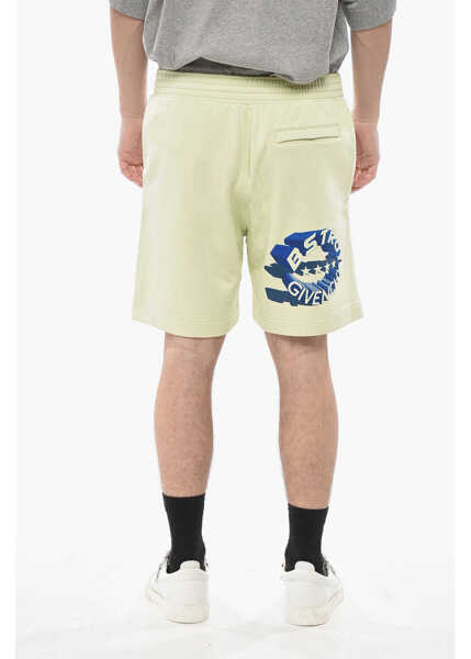 Pantaloni scurti Givenchy Cotton Shorts Global Peace With Print Green Barbati (BM 19754207) 2