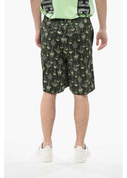 Pantaloni scurti Givenchy 4-Pocket Chandelier Silk Shorts Military Green Barbati (BM 19754210) 2
