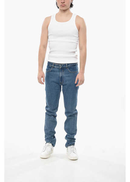 Blugi slim fit Givenchy Slim Fit Medium Wash Jeans 17Cm Light Blue Barbati (BM 19754213) 4