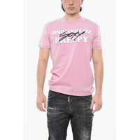 Tricouri Mm6 Cotton Crew-Neck T-Shirt With Printed Logo Barbati