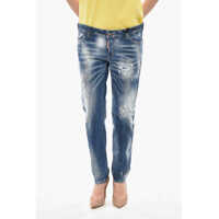 Blugi drepti Stretch Denim Jeans Jennifer Vintage Effect 16Cm Femei