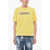 DSQUARED2 Crewneck T-Shirt Easy Fit In Solid Color With Contrast Logo Yellow