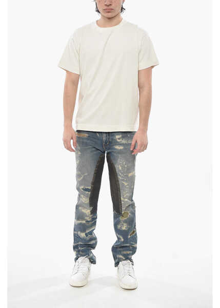 Tricouri Givenchy Monochrome Washed-Effect Cotton T-Shirt White Barbati (BM 19754249) 4