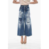 Blugi drepti Stretch Denim Jeans Page Wide Leg 32Cm Femei